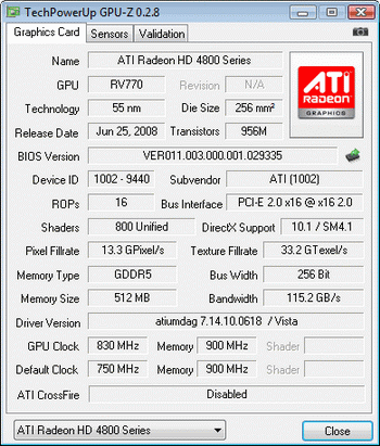 HD 4870 Gpu-z